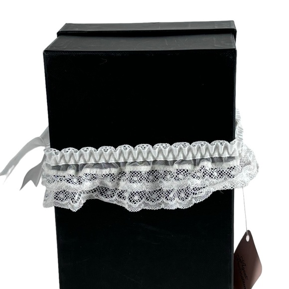 AGENT PROVOCATEUR WHITE LACE SEXY BRIDAL BEDROOM GARTER - Picture 5 of 9